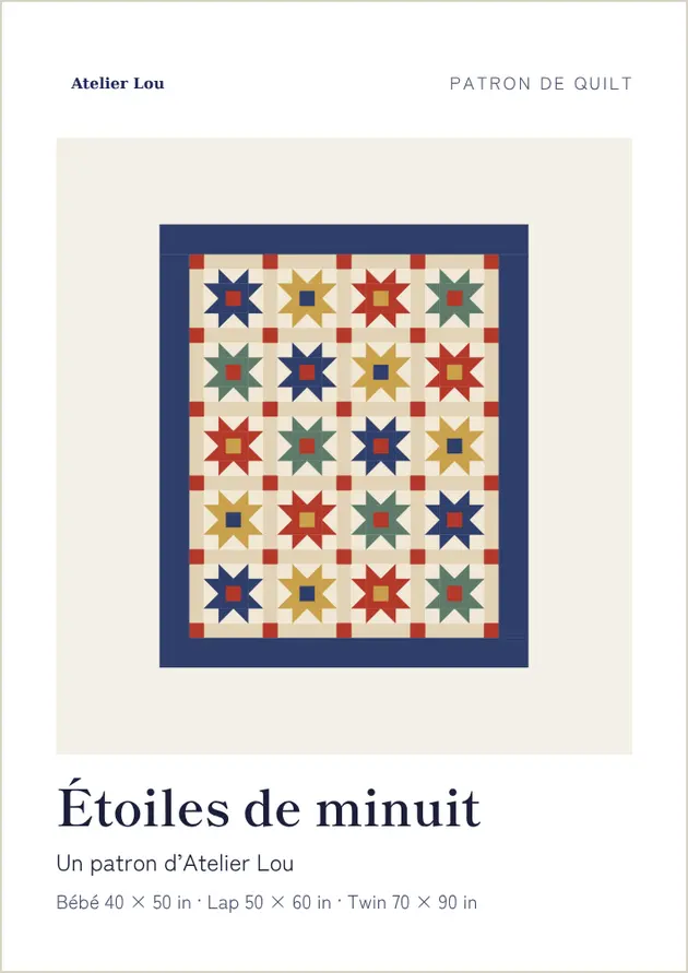 Couverture du patron « Étoiles de minuit », signé Atelier Lou